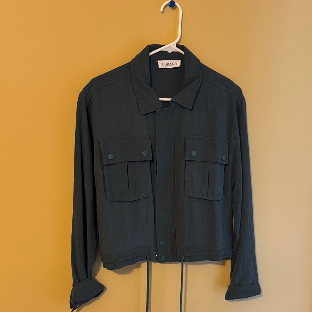 Teal Utility Jacket with Front Pockets